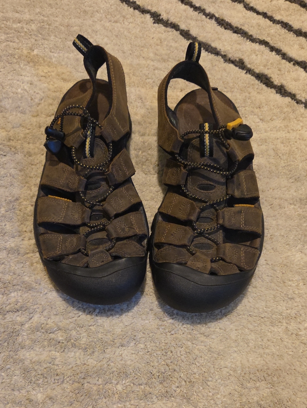 Keen Men's Brown and Black Closed-Toe Outdoor Sandals